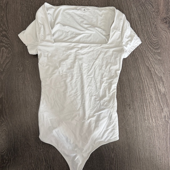 Abercrombie & Fitch White Square Neck Bodysuit – Size M - Picture 1 of 6
